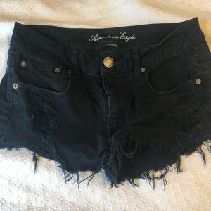 American Eagle Black Denim Shorts
